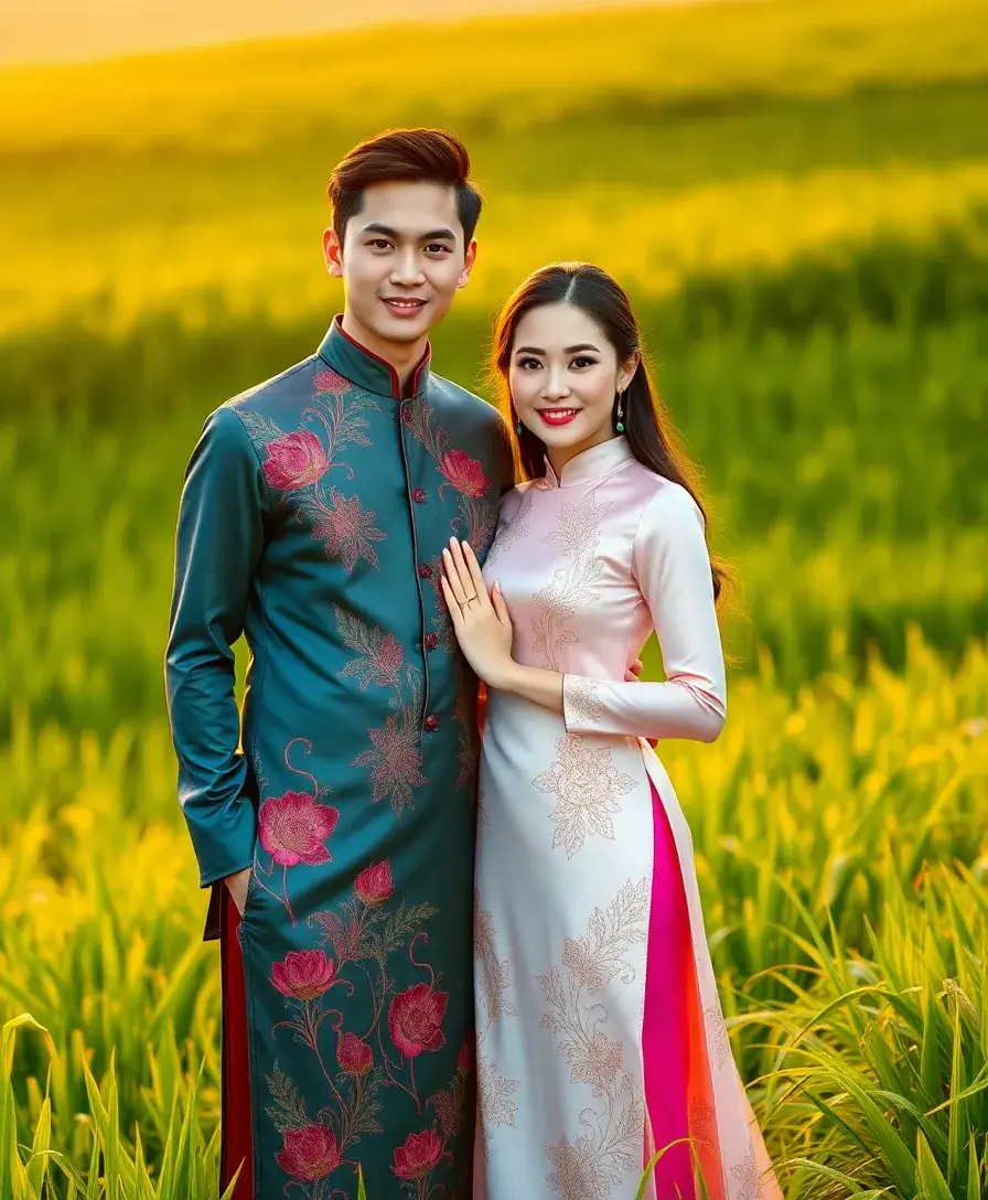 22 Asian Couples Halloween Costume Ideas That Stand Out - 9. Vietnamese Ao Dai and Traditional Dress
