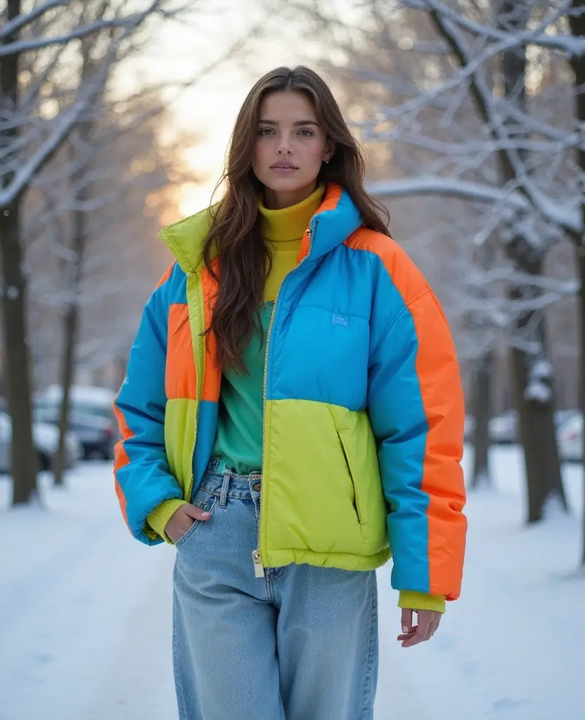 22 Baggy Jeans Outfit Ideas for Effortless Cool - 14. Layering with a Puffer Jacket