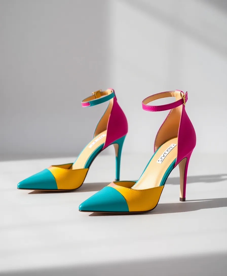 22 Classy Heels to Elevate Your Outfits Instantly - 14. Color Block Heels for Bold Statements