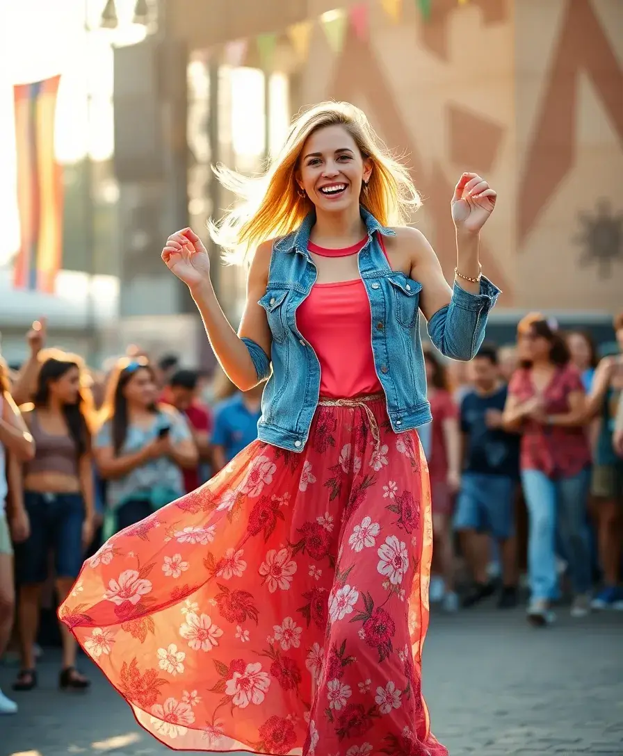 22 Concert Outfit Ideas for Every Genre: Concert-Ready School Outfits - 18. Brightly Bold Patterns