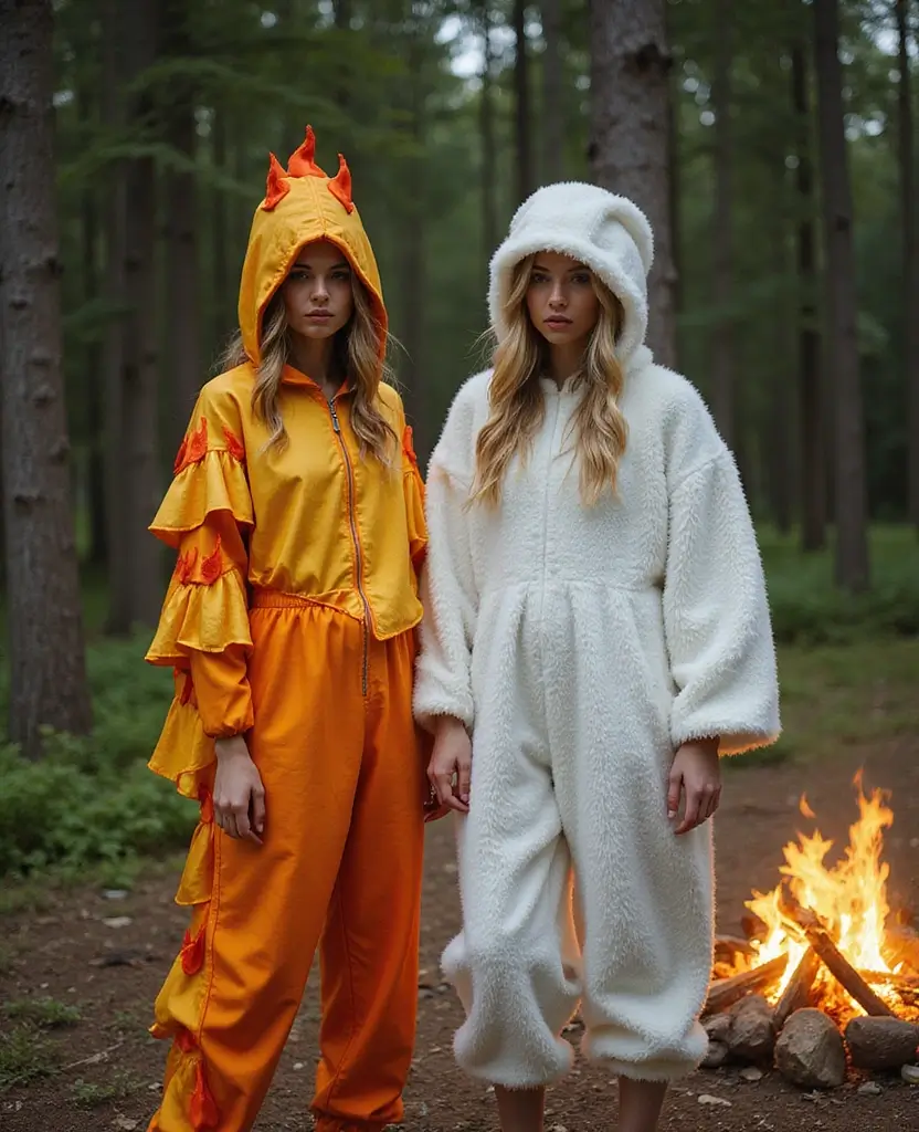 22 Couples Halloween Costume Ideas That Are Easy to DIY - 15. Campfire & Marshmallow