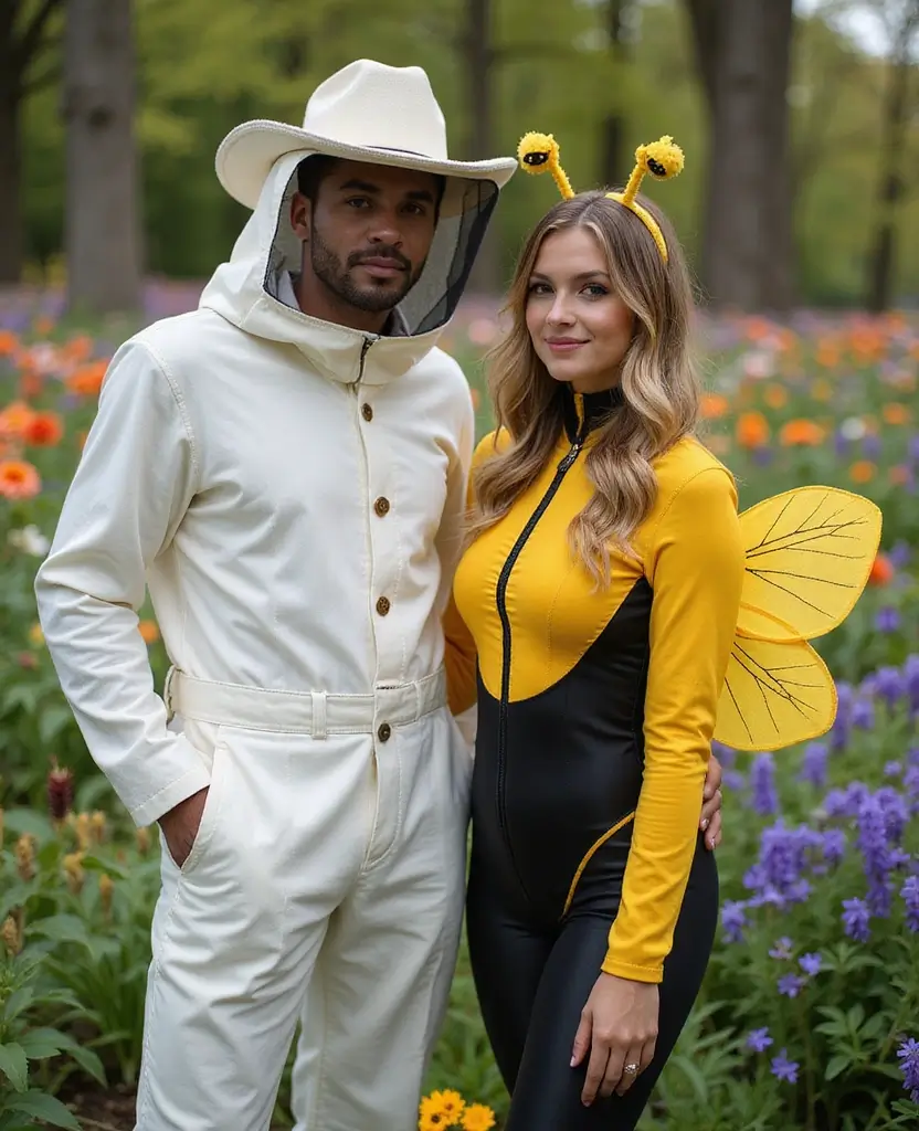 22 Couples Halloween Costume Ideas That Are Easy to DIY - 17. Beekeepers and Bees