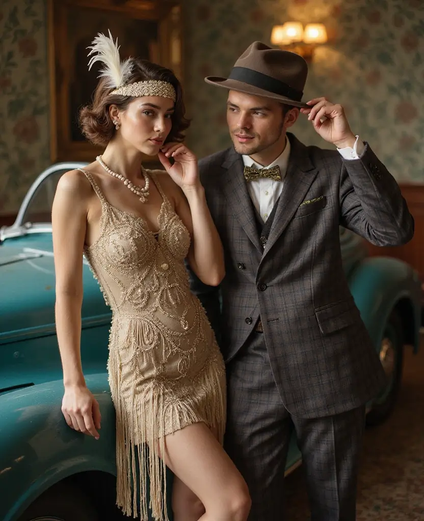 22 Couples Halloween Costume Ideas That Are Easy to DIY - 22. Vintage Lovers
