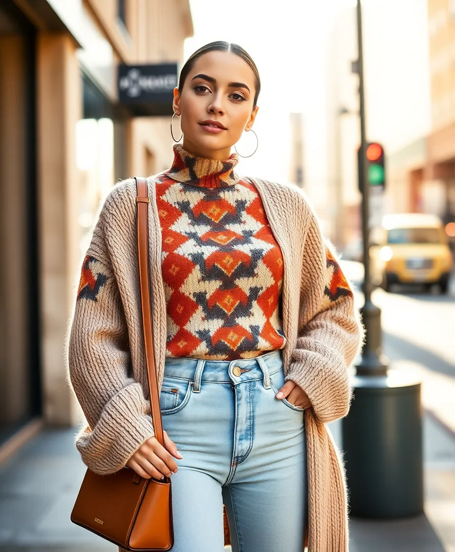 22 Everyday Outfit Ideas for Effortless Style - 14. Printed Turtlenecks