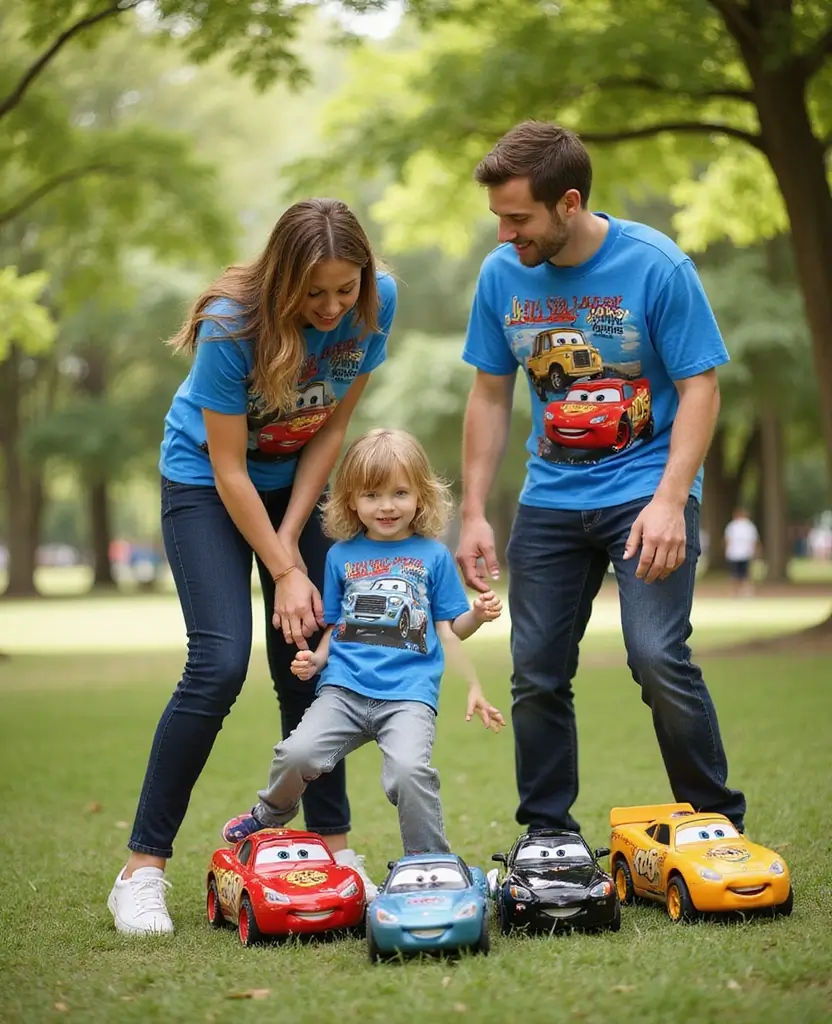 22 Matching Disney Shirt Ideas for Magical Moments - 12. Pixar Cars Family Gear