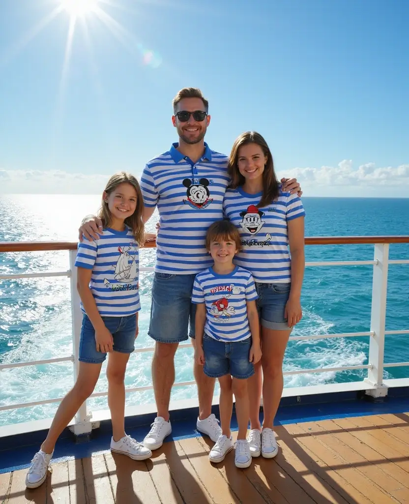 22 Matching Disney Shirt Ideas for Magical Moments - 9. Disney Cruise Matching Outfits