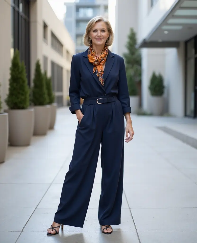 22 Modern Outfits for Women Over 50 to Look Fabulous - 10. Jumpsuits: The All-in-One Wonder