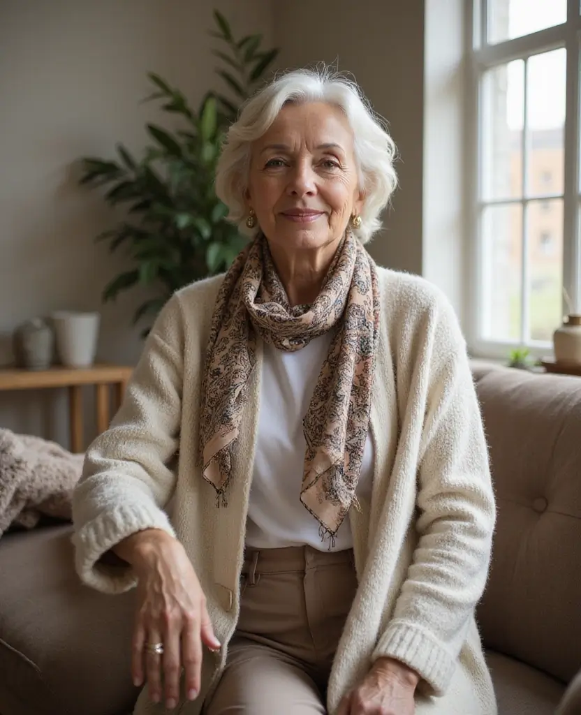 22 Modern Outfits for Women Over 50 to Look Fabulous - 19. Cozy Cardigans