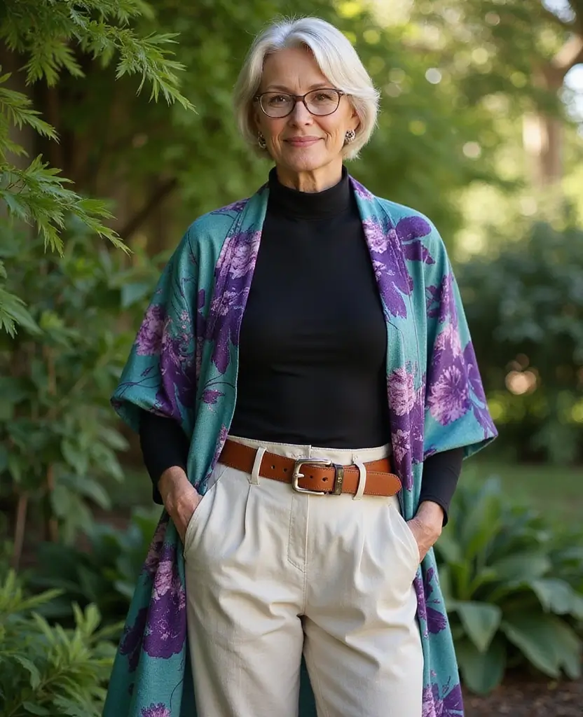 22 Modern Outfits for Women Over 50 to Look Fabulous - 5. Playful Layers
