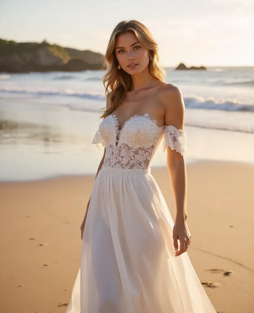 22 Off-the-Shoulder Wedding Dresses for a Romantic Look - 22. Timeless Classic