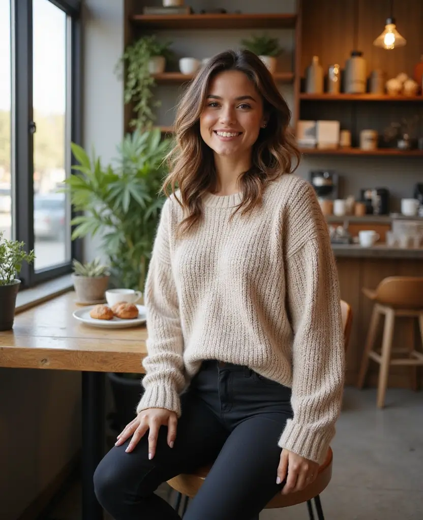22 Outfit Ideas for Every Occasion: Athleisure Leggings Styles for Transitional Seasons - 1. Cozy Oversized Sweater & Leggings Combo