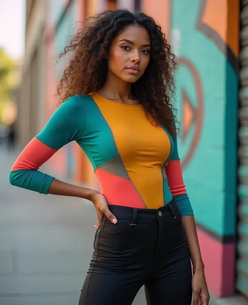 22 Outfit Ideas for Every Occasion: Athleisure Leggings Styles for Transitional Seasons - 8. Color-Blocked Outfits