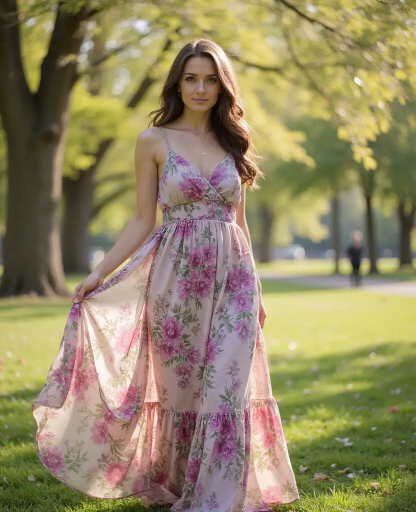 22 Plus Size Outfit Ideas That Celebrate Your Curves - 1. Flowy Maxi Dress