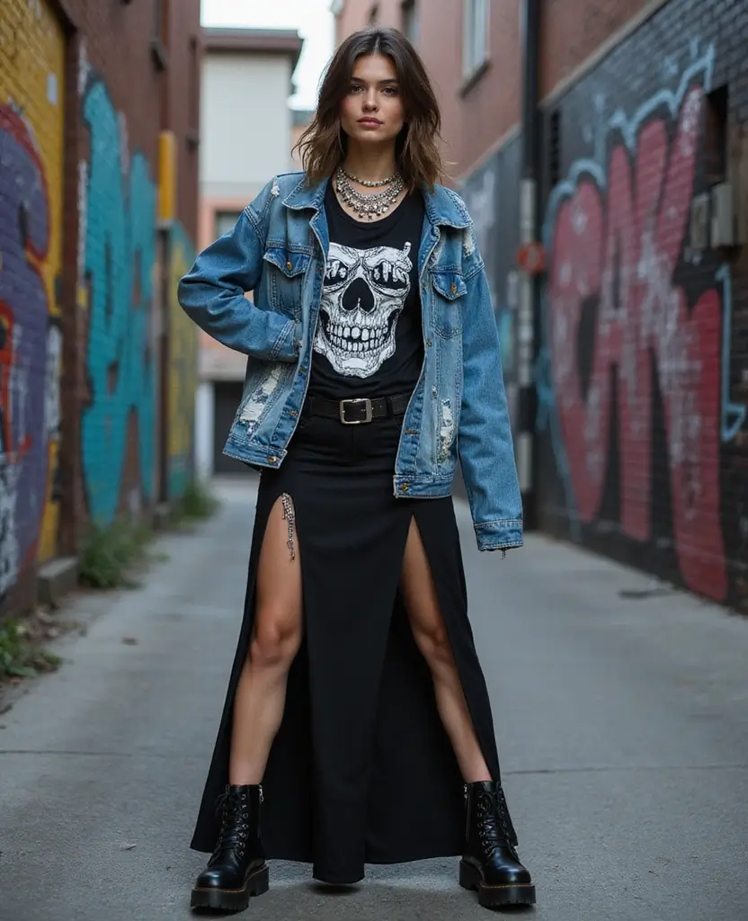 22 Plus Size Outfit Ideas That Celebrate Your Curves - 15. Edgy Layering
