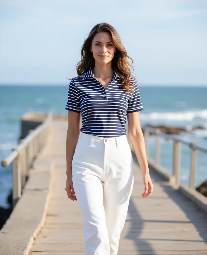 22 Plus Size Outfit Ideas That Celebrate Your Curves - 20. Classic Breton Stripes