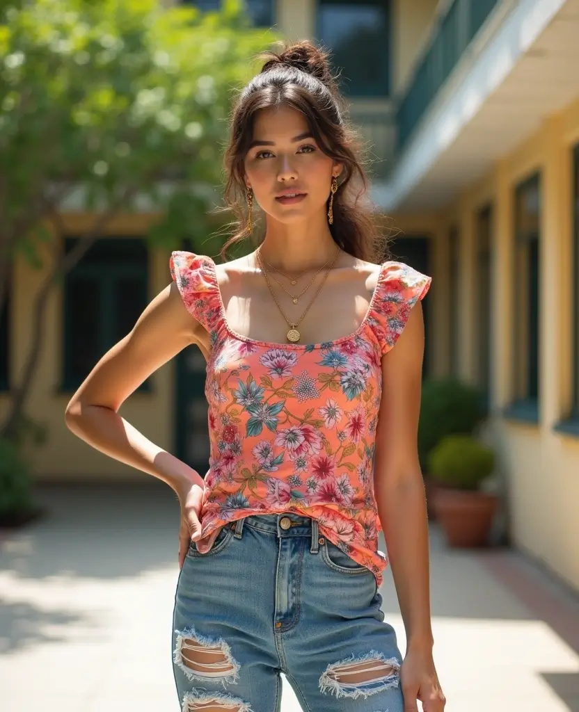 22 School Outfit Ideas for Every Dress Code - 16. Stylish Boyfriend Jeans and a Cute Top