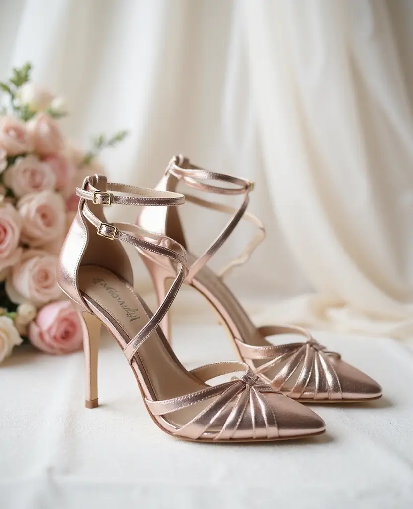 22 Shoes to Wear with Dresses for Every Occasion - 19. Metallic Strappy Heels