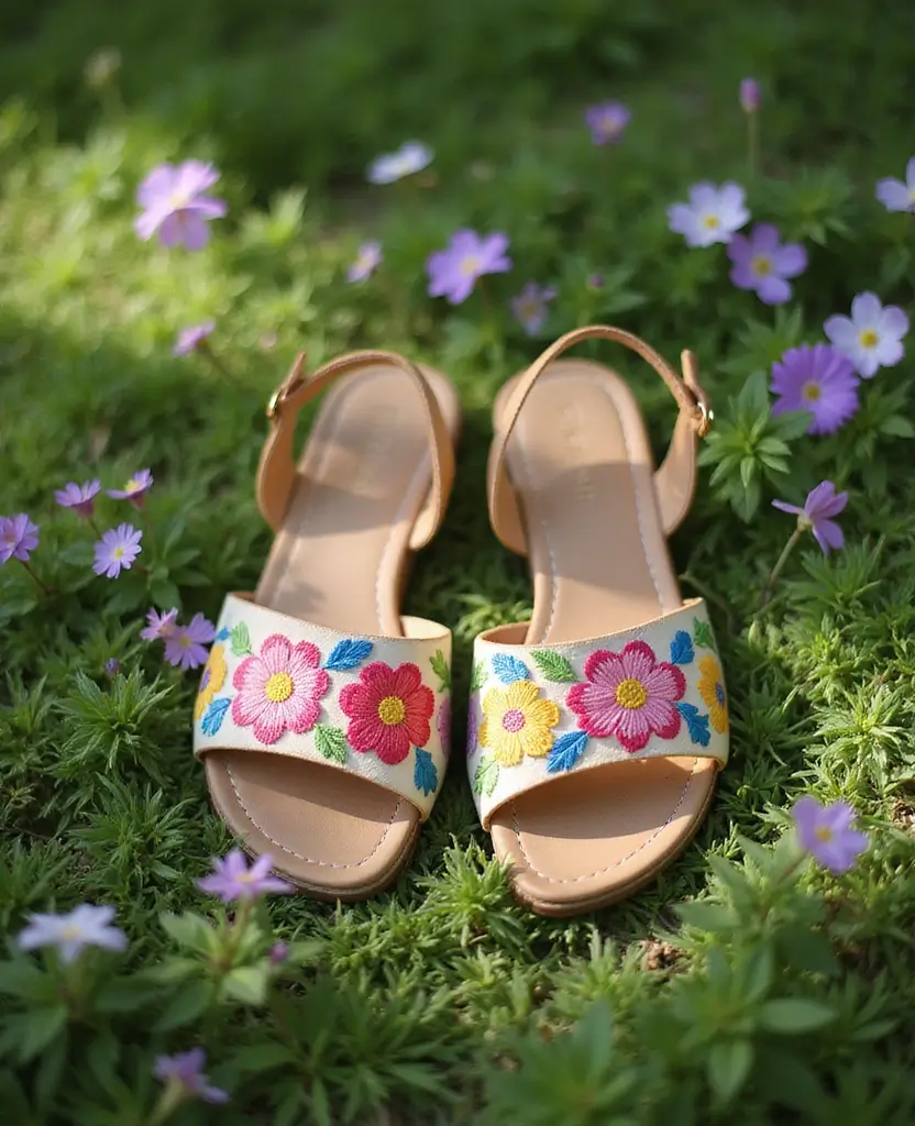 22 Shoes to Wear with Dresses for Every Occasion - 3. Floral Sandals