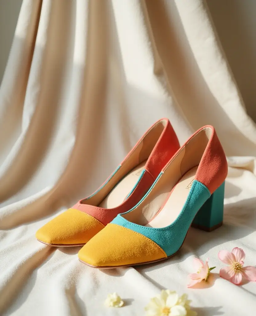 22 Shoes to Wear with Dresses for Every Occasion - 7. Colorful Block Heels