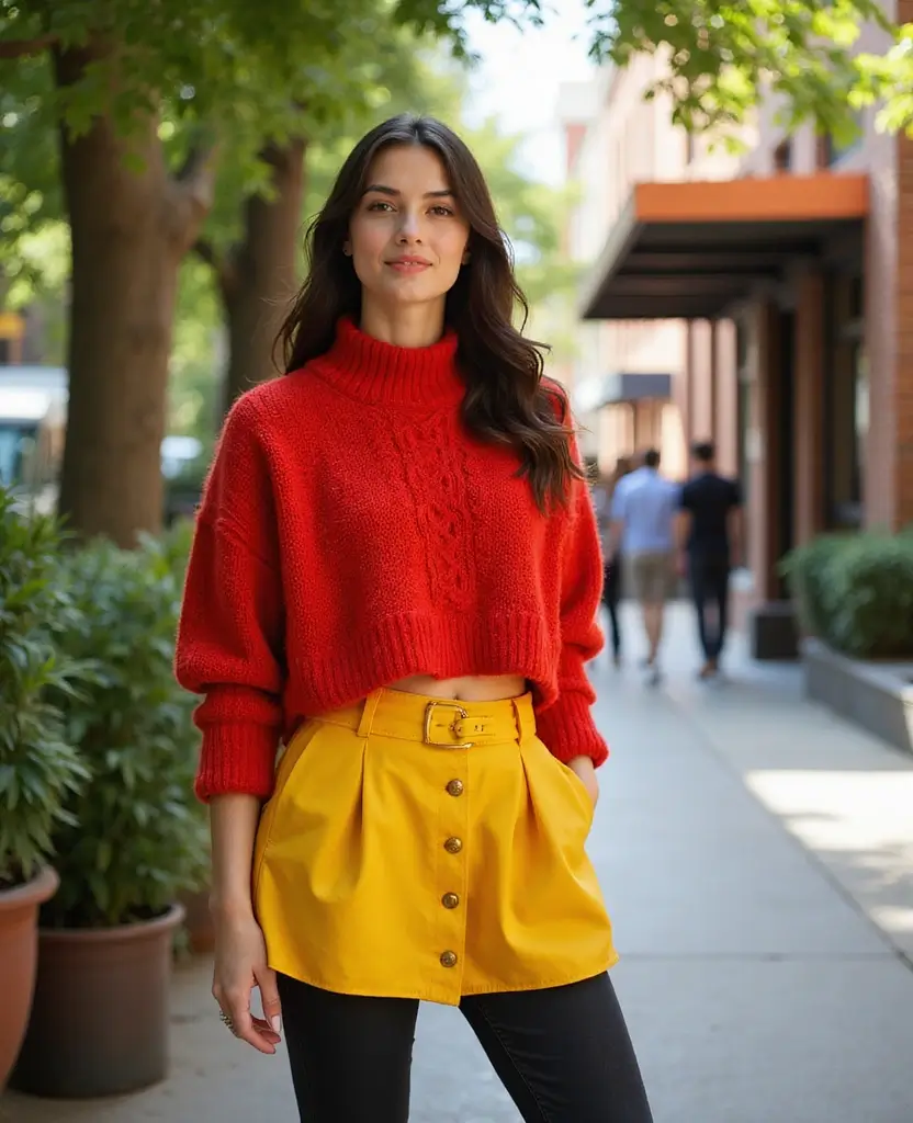 22 Summer Outfit Ideas for Hot Days - 22. Color Blocked Outfit