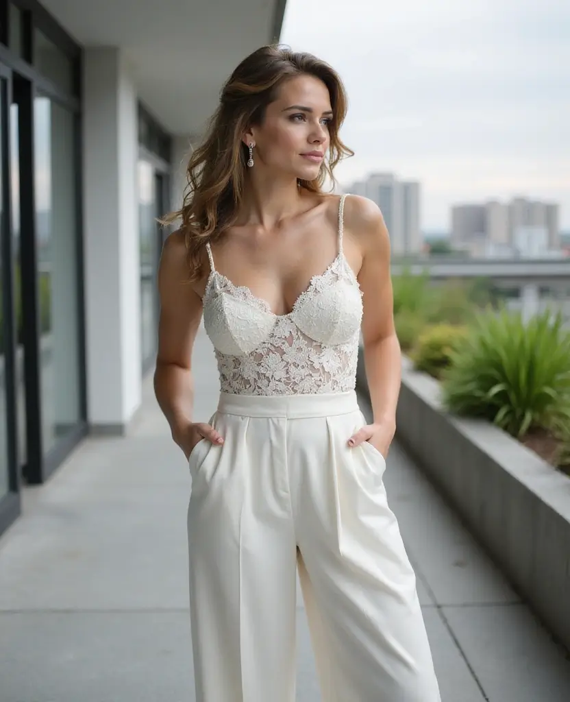22 Timeless Wedding Dresses That Defy Trends - 12. The Modern Jumpsuit