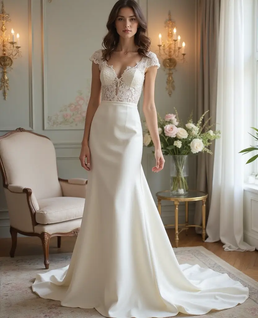 22 Timeless Wedding Dresses That Defy Trends - 14. The Classic Column