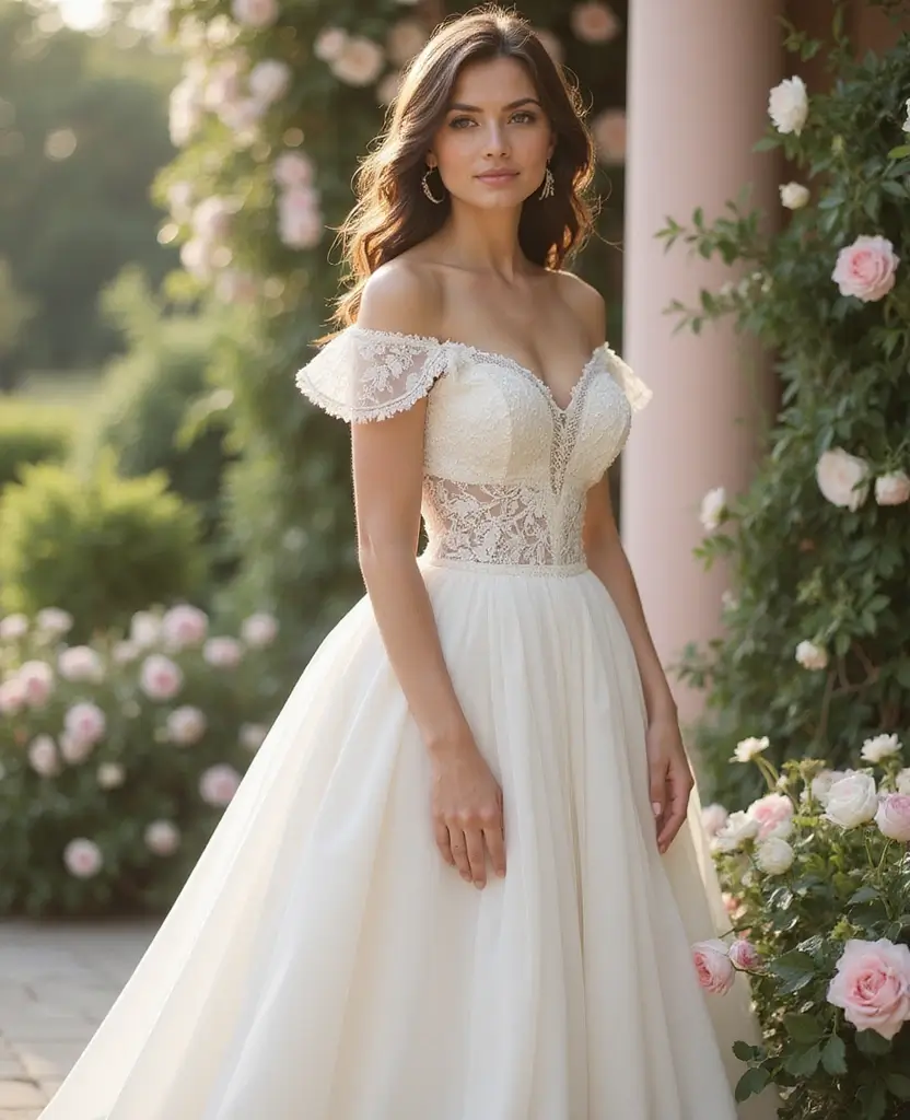 22 Timeless Wedding Dresses That Defy Trends - 5. The Off-Shoulder Elegance