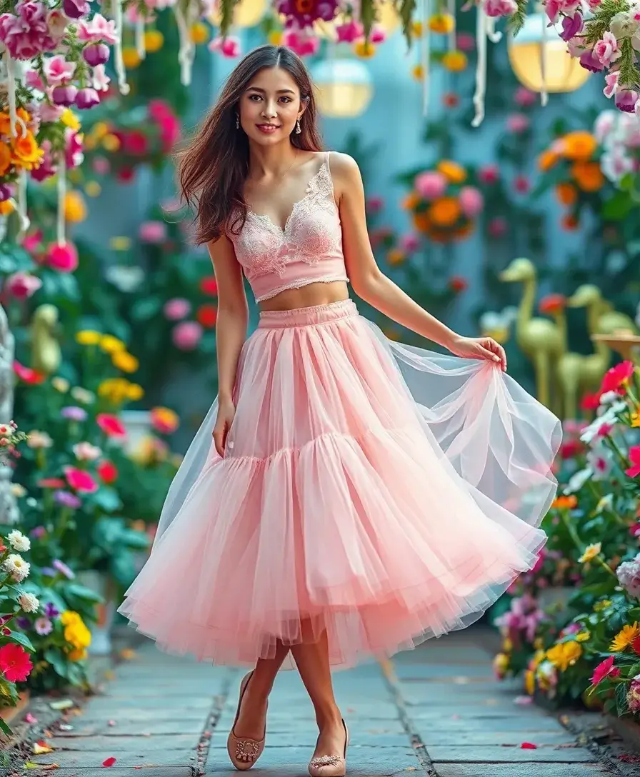 22 Wedding Dress Code Outfits That Nail the Look - 21. Playful Tulle Skirt and Top
