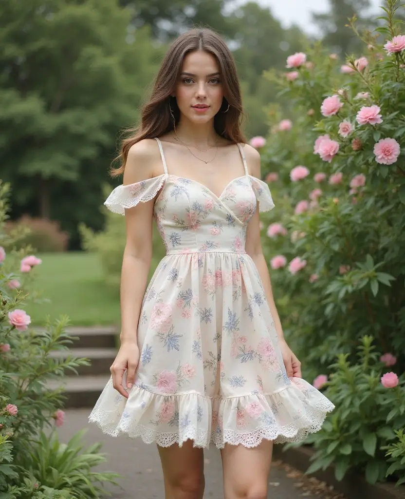 22 Wedding Dress Code Outfits That Nail the Look - 4. Romantic Tea-Length Dress