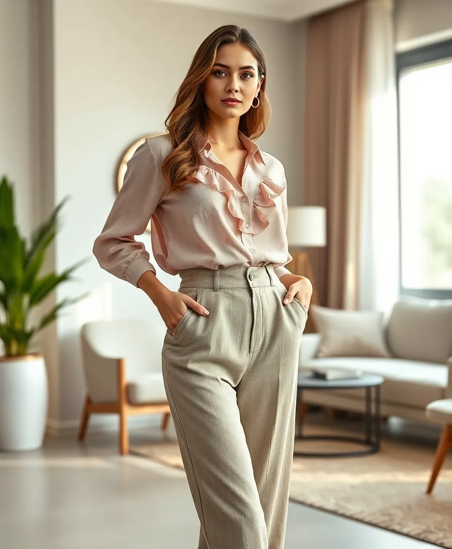 22 Wedding Dress Code Outfits That Nail the Look - 5. Modern Trousers and Blouse