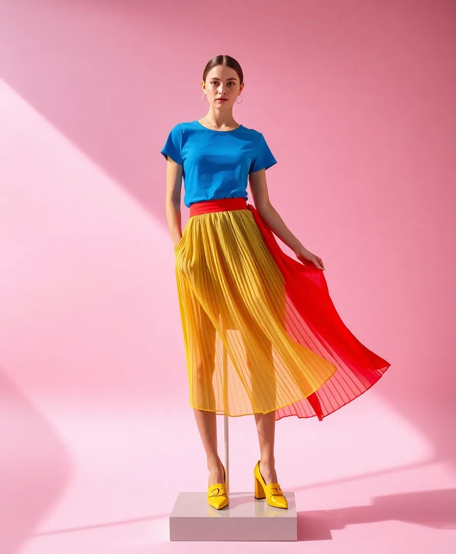 22 Wedding Dress Code Outfits That Nail the Look - 9. Bold Color Block Outfit