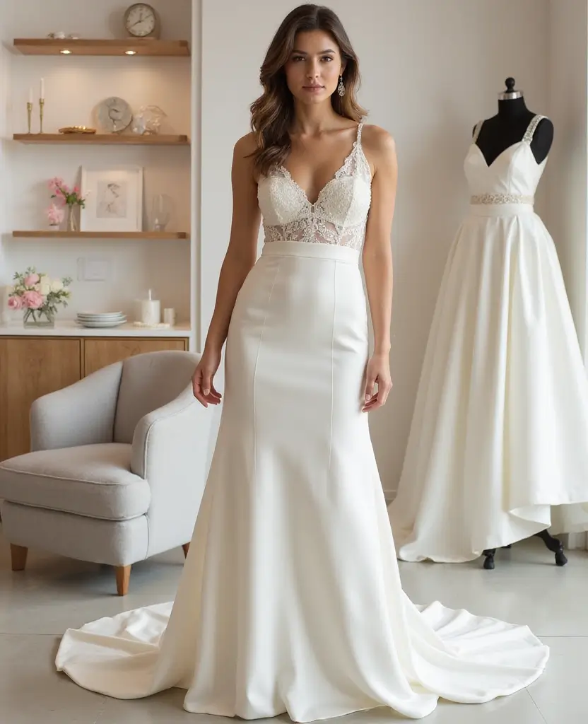 22 Wedding Dresses for Curvy Brides That Wow - 17. Striking One-Shoulder Gowns