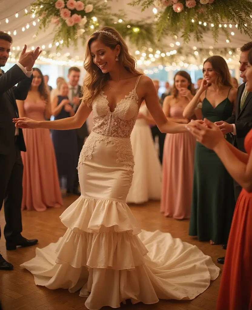 22 Wedding Dresses for Short Brides That Elongate Your Figure - 13. Layered Ruffles for Fun