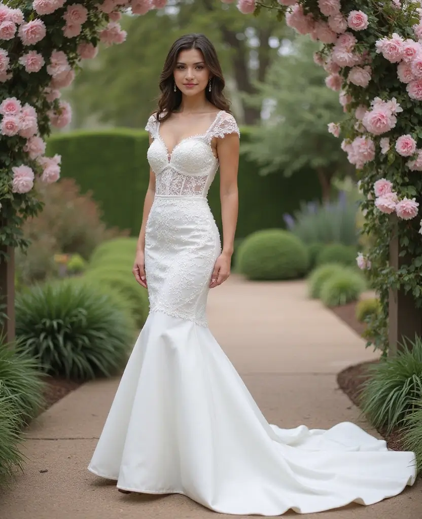 22 Wedding Dresses for Short Brides That Elongate Your Figure - 20. Floor-Length Trains