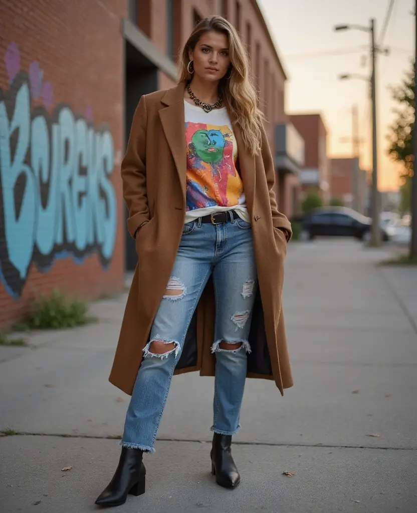 23 Baddie Outfit Ideas for Confident Women - 6. Layered Looks with Long Coats