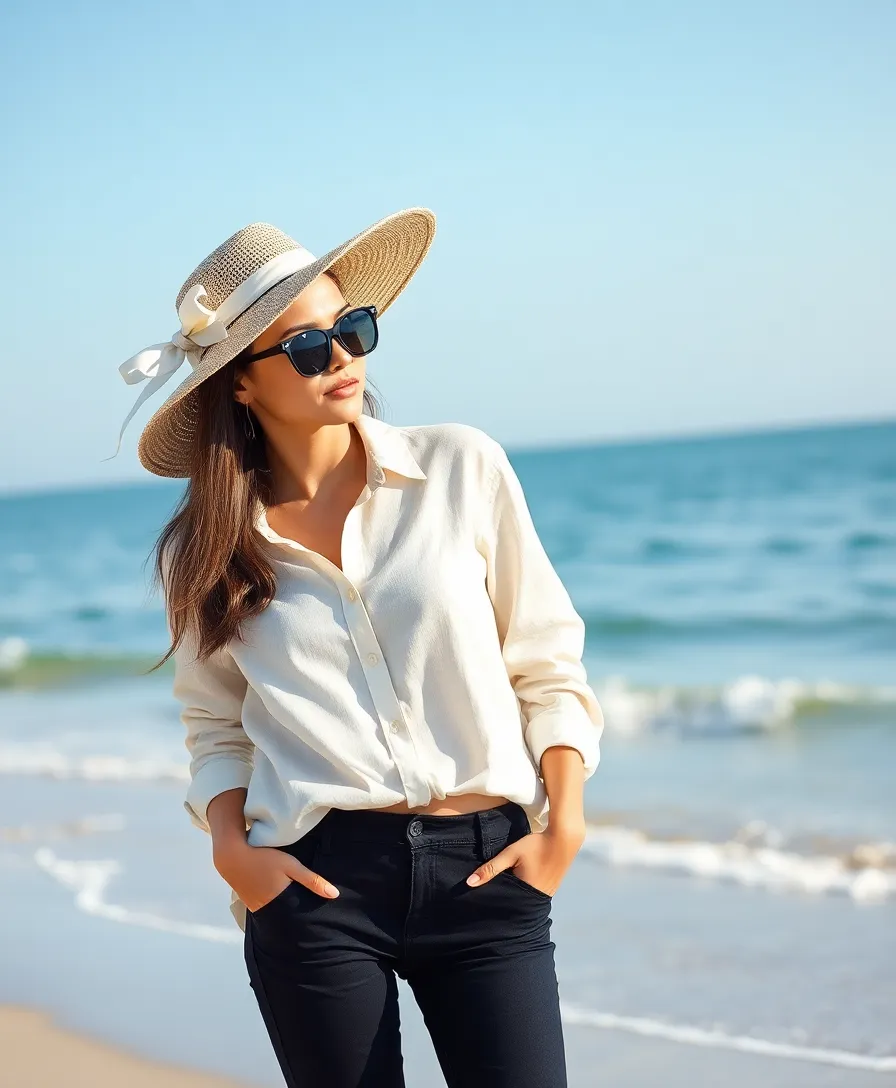 23 Black Jeans Outfit Ideas Women Are Obsessed With - 13. Resort Style with a Linen Shirt