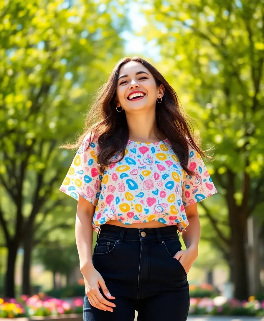 23 Black Jeans Outfit Ideas Women Are Obsessed With - 22. Playful Prints with Black Jeans