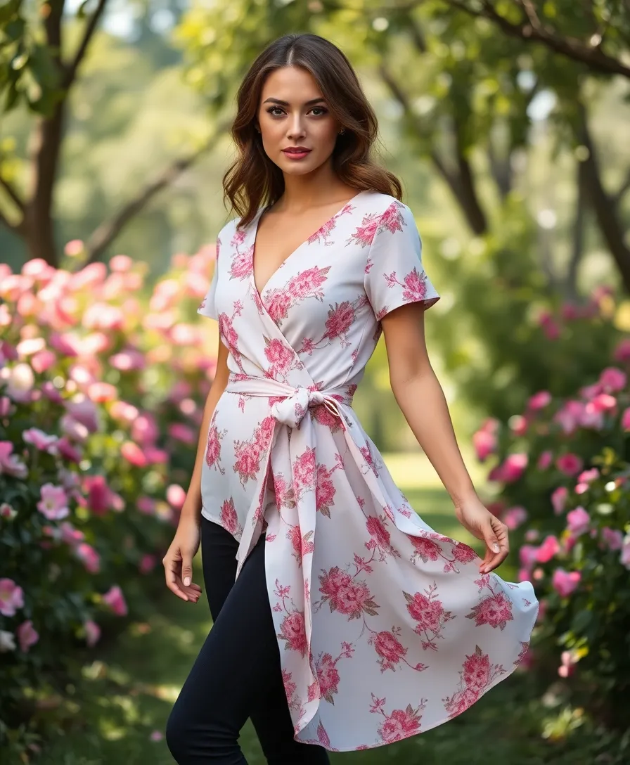 23 Black Jeans Outfit Ideas Women Are Obsessed With - 23. Timeless Elegance with a Wrap Dress