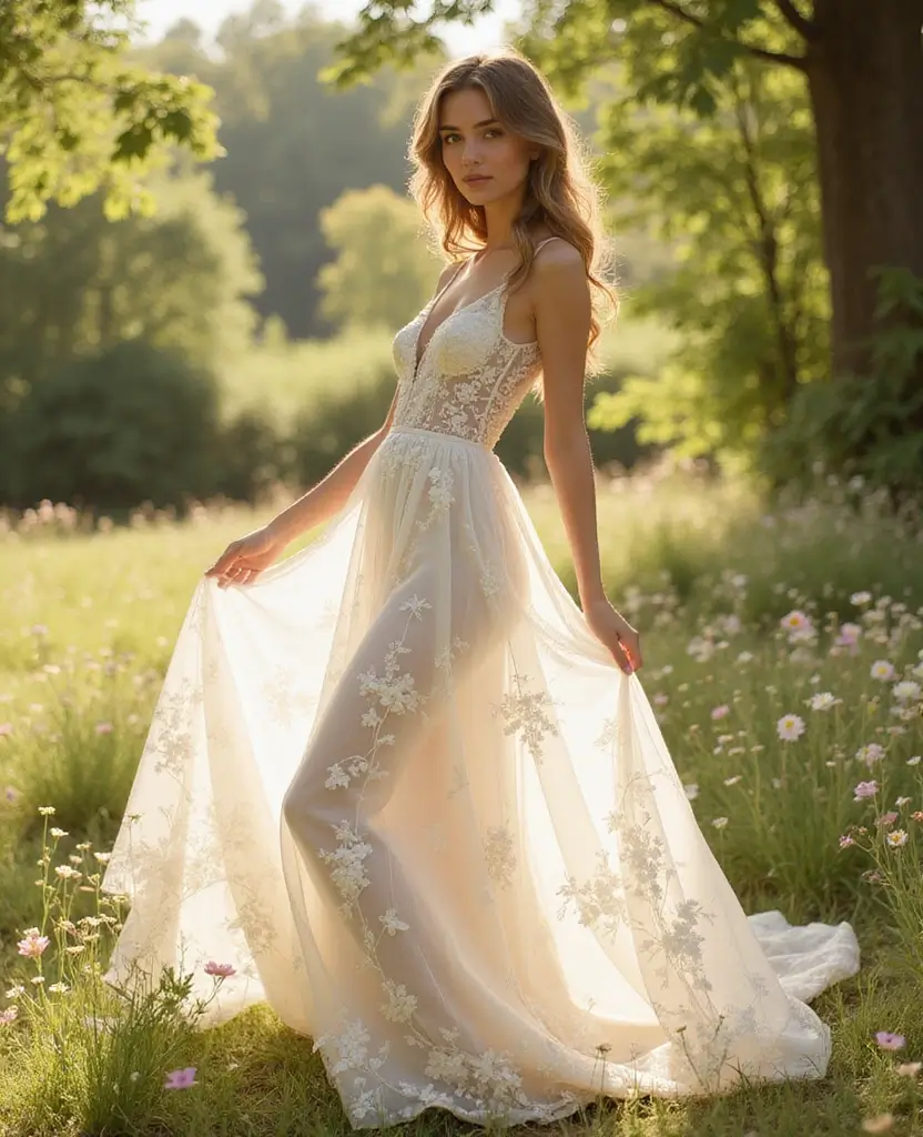 23 Boho Wedding Dresses for a Laid-Back Luxe Look - 12. Light and Airy Silhouettes