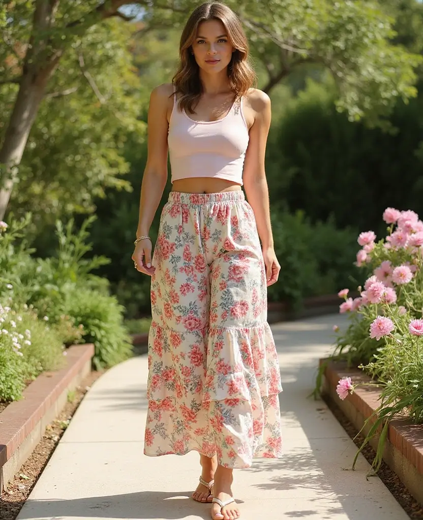23 Church Outfit Ideas for Modest Elegance - 16. Layered Maxi Skirt with Tank Top