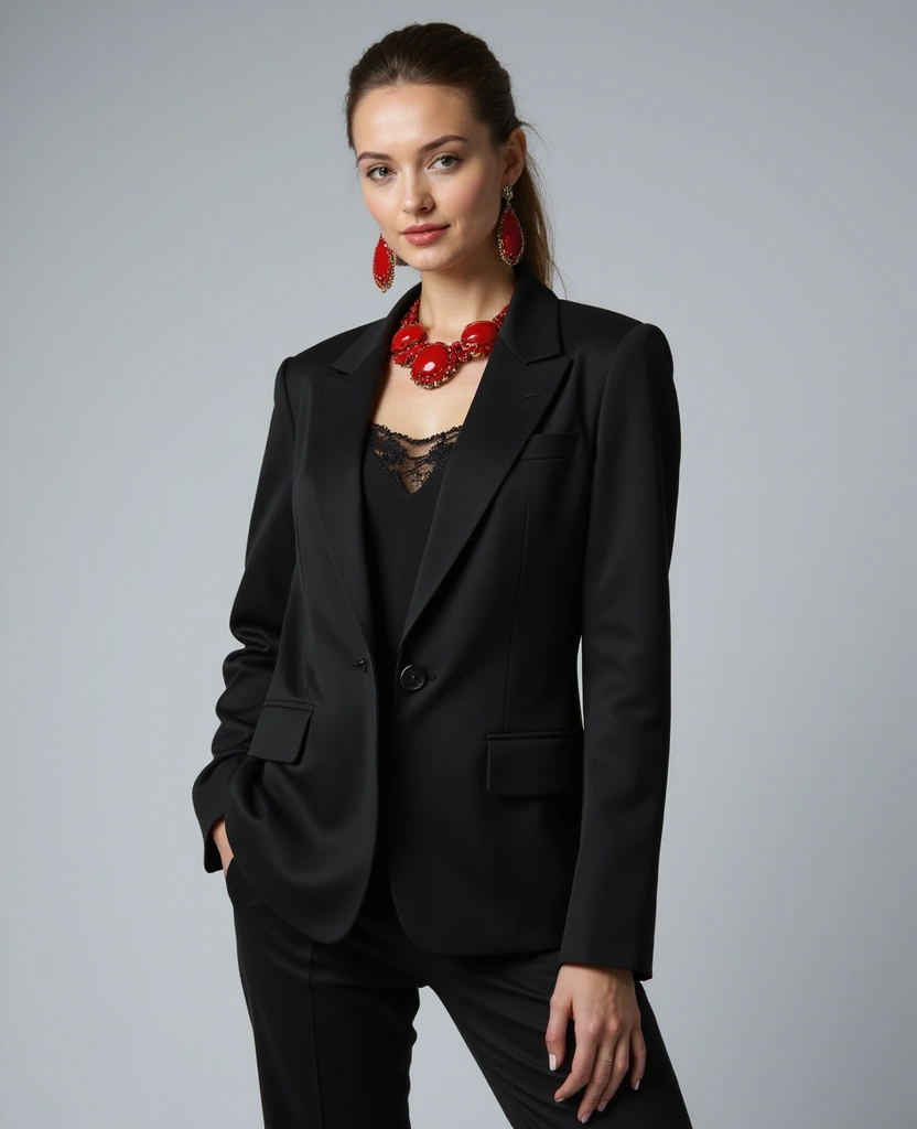 23 Church Outfit Ideas for Modest Elegance - 18. Monochrome Outfit with Bold Accents