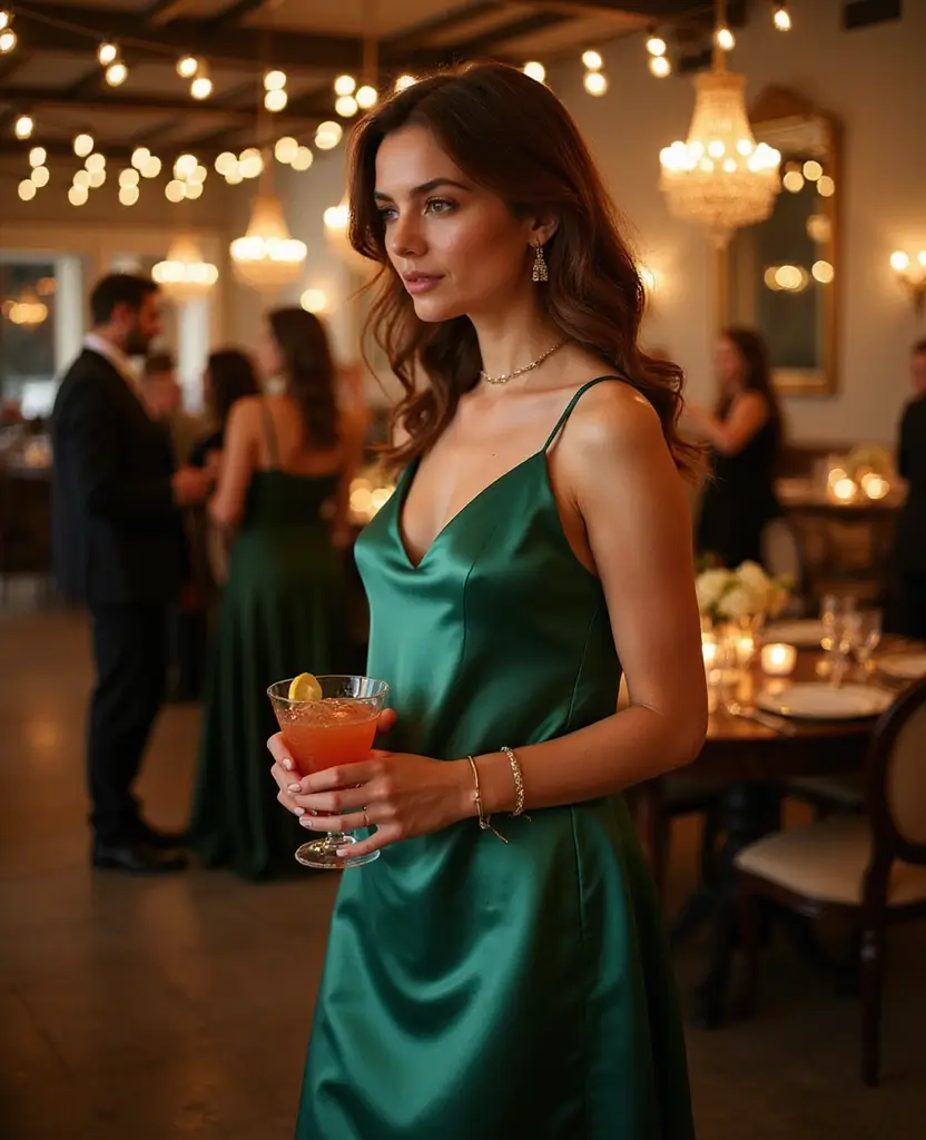 23 Dress Code Outfits for Every Event: Embracing Hippie Style - 21. Elegant Slip Dress for a Cocktail Party