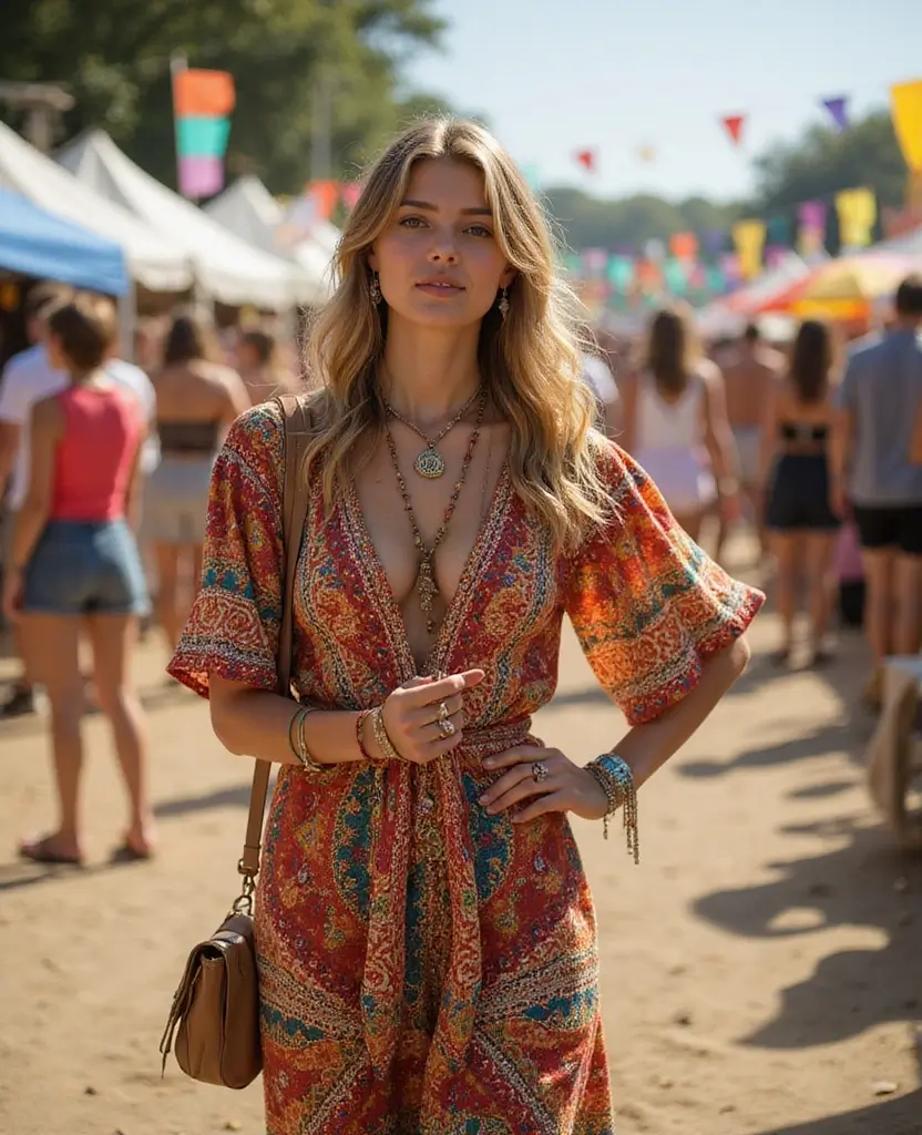 23 Eco-Friendly Summer Outfit Ideas for Every Occasion - 22. Festival Ready Look