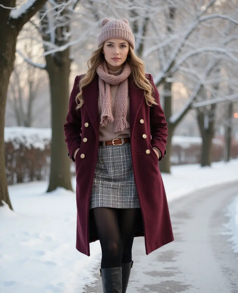 23 Edikted Aesthetic Outfit Ideas You’ll Love - 6. Cute Skirts with Thick Tights
