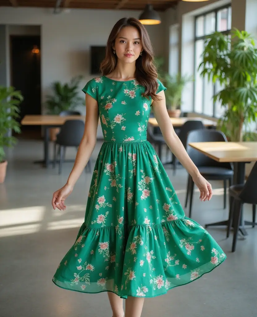 23 Midsize Outfit Ideas That Flatter Every Body Shape - 2. Midi Dresses: Flattering and Fun