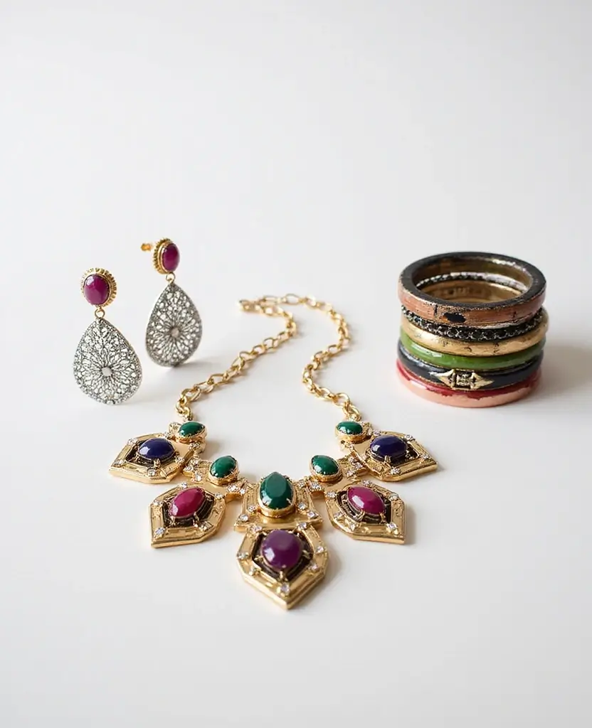 23 OC Outfit Ideas for Creative Characters - 23. Statement Jewelry Pieces