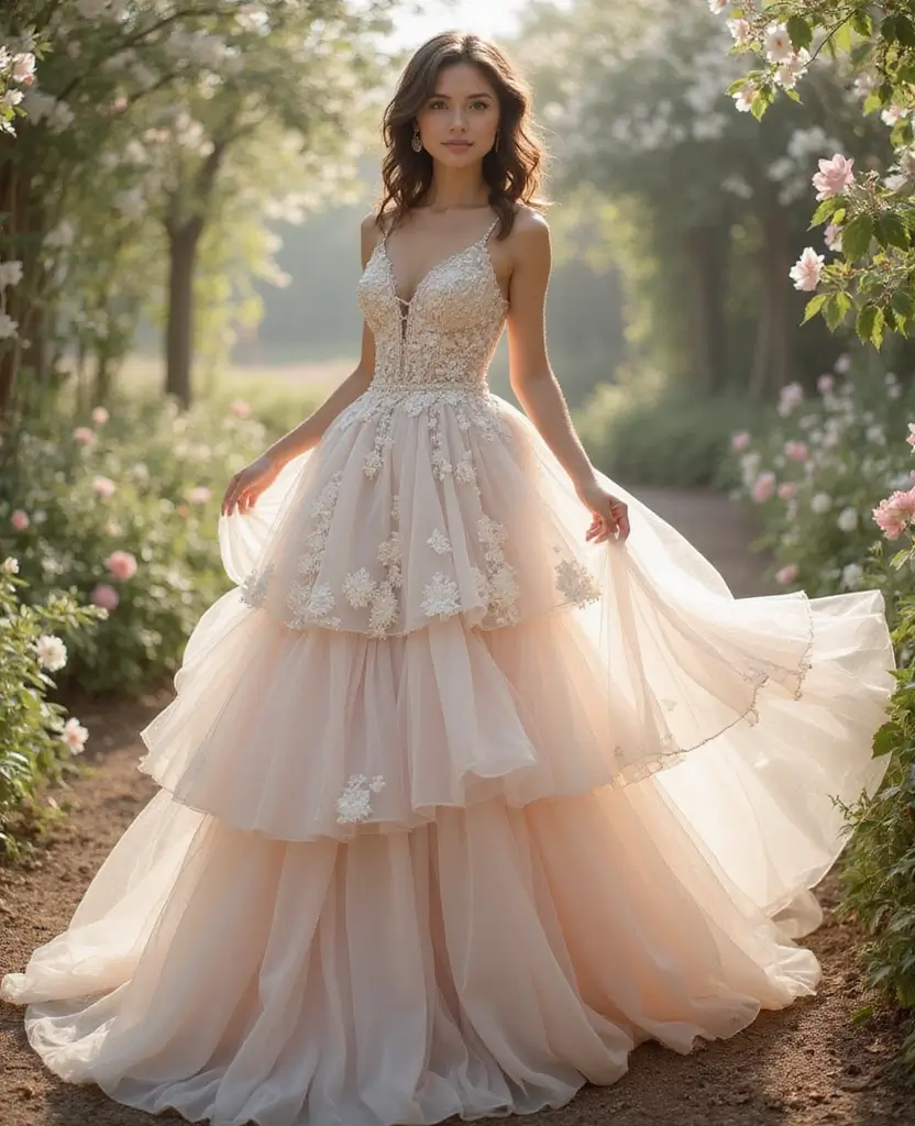 23 Plus Size Wedding Dresses That Flatter Every Curve - 15. Layered Tulle Skirts