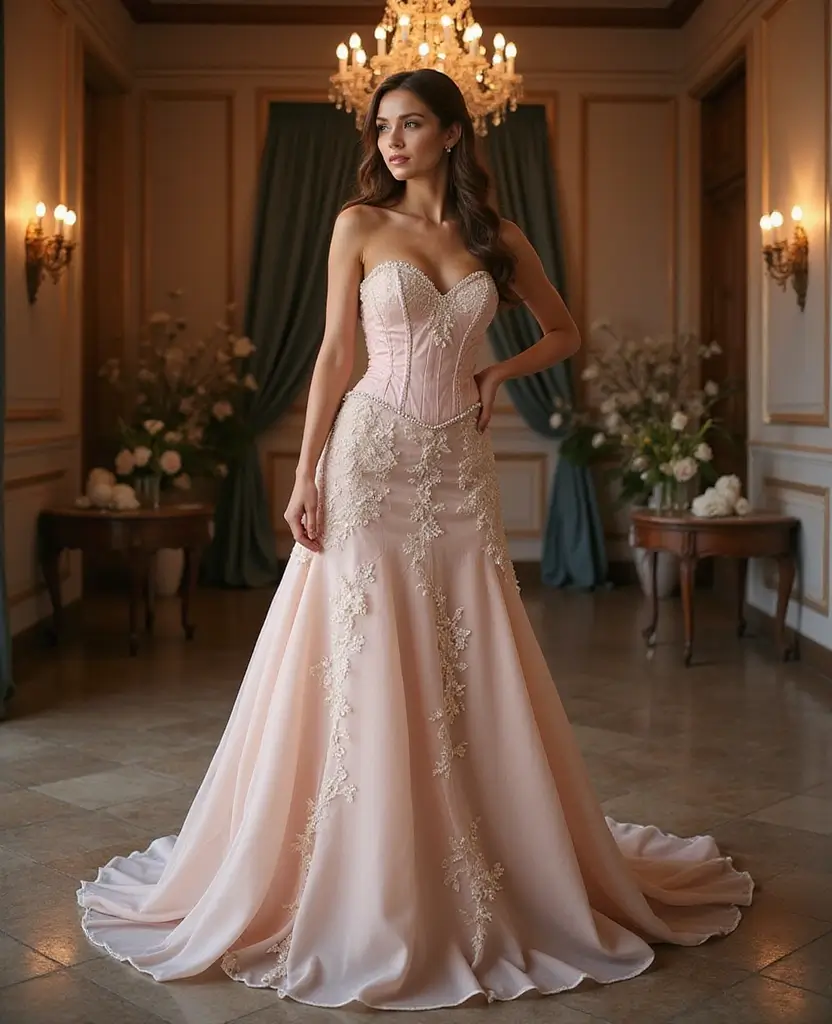 23 Plus Size Wedding Dresses That Flatter Every Curve - 18. Corset-Style Bodices