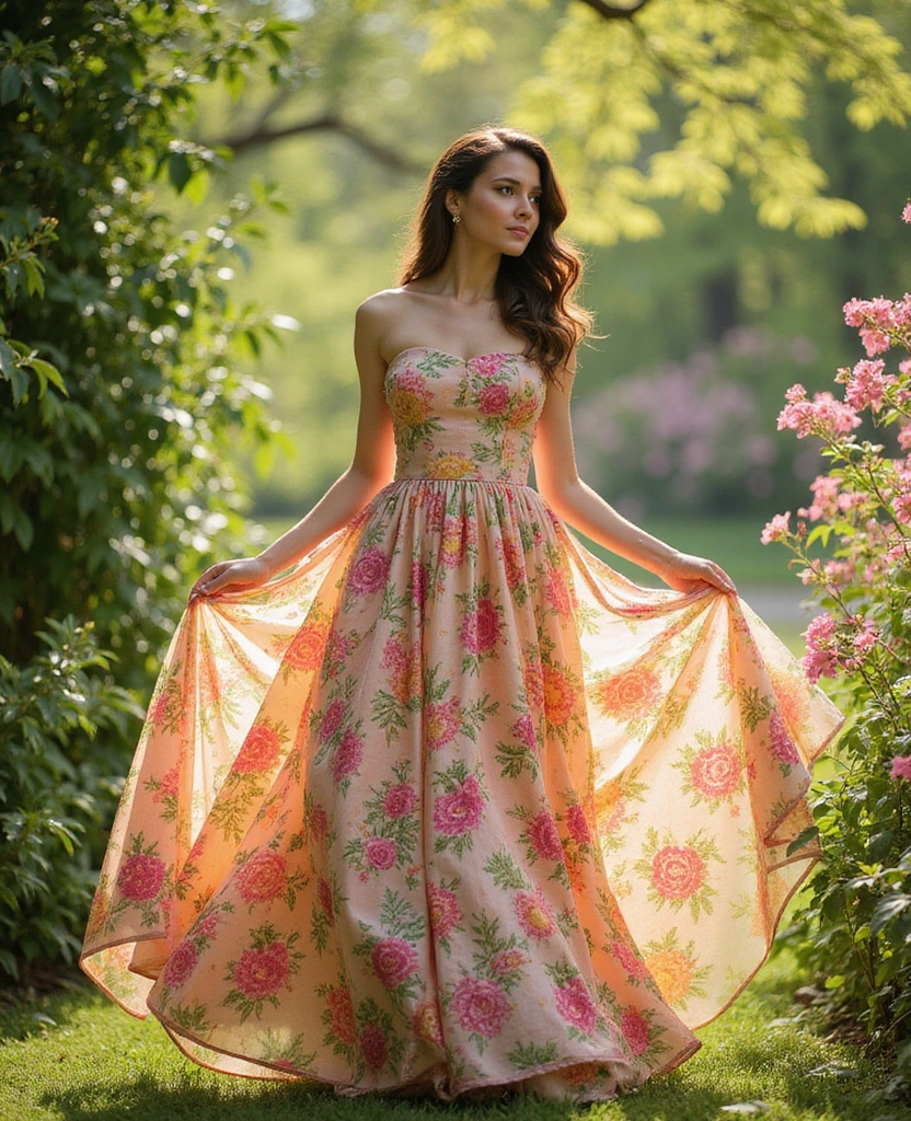 23 Plus Size Wedding Dresses That Flatter Every Curve - 6. Floral Print Fun