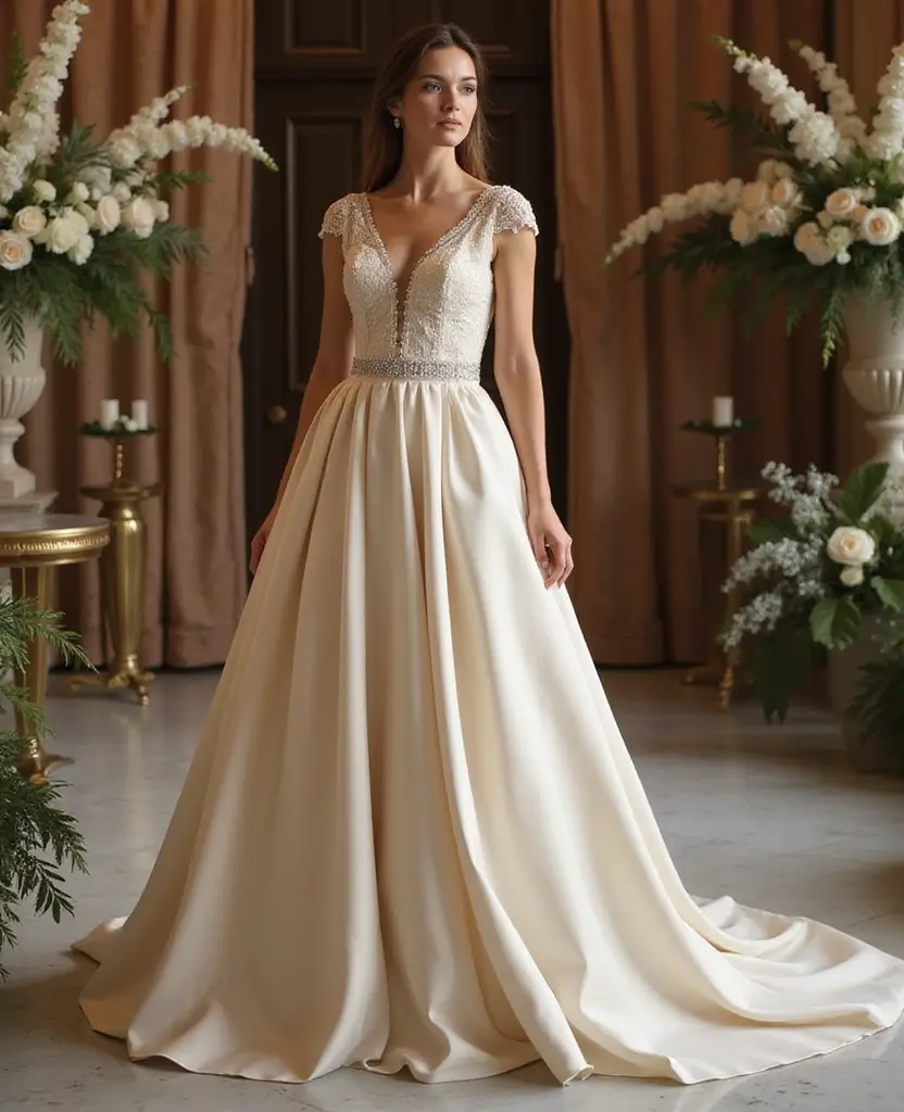 23 Plus Size Wedding Dresses That Flatter Every Curve - 7. Elegant Cap Sleeves